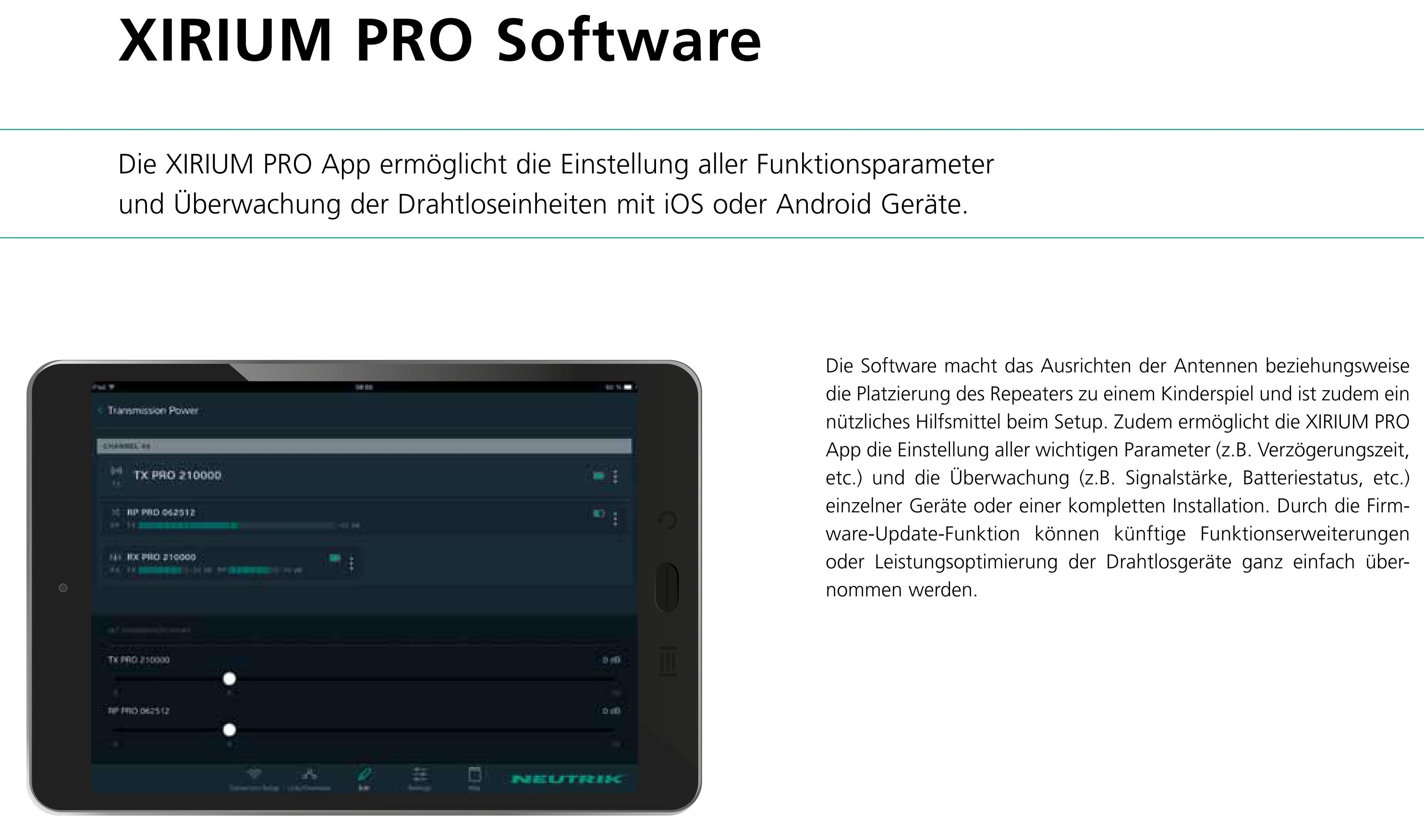 XIRIUM PRO Europe Software App DE