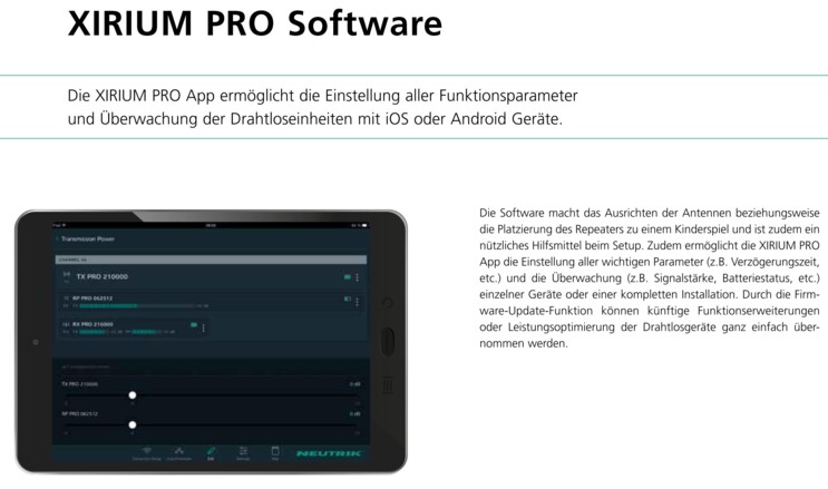 XIRIUM PRO Europe Software App DE